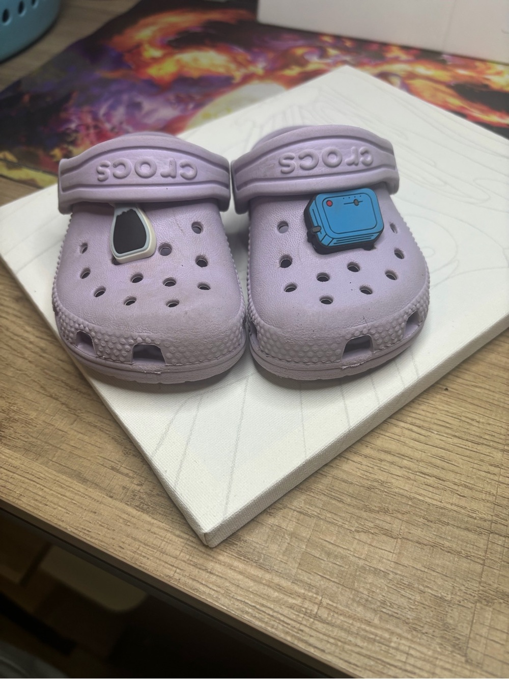 CROCS Kids Lavender Classic Clog with Jibbitz